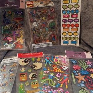 Boys set of stickers and coloring book